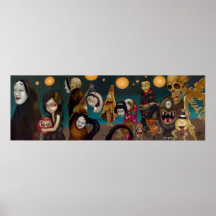 Hyakki Yakō gothic japanese yokai Art Print