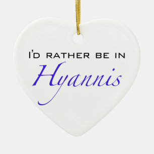 Hyannis MA - Script Ceramic Tree Decoration