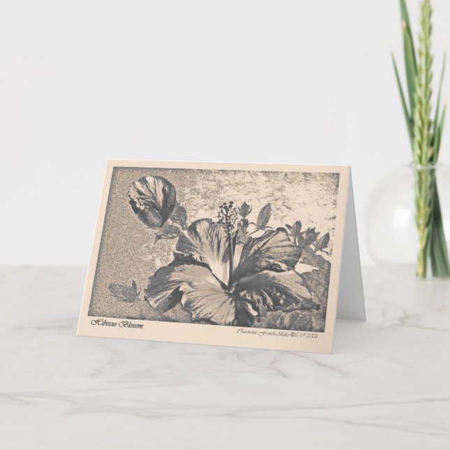 Hybiscus blossom greeting card (Front)