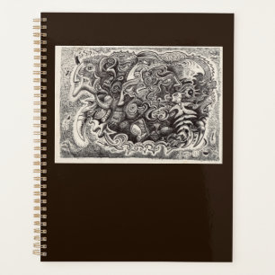 Hybrid Beast ink drawing Planner