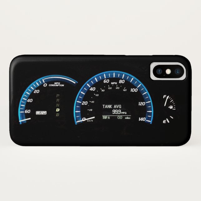 Hybrid Car Instrument Cluster Case-Mate iPhone Case (Back (Horizontal))