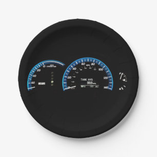Hybrid Car Instrument Cluster Paper Plates