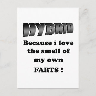 hybrid - i love the smell of my own farts postcard