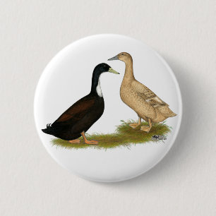 Hybrid Laying Duck 6 Cm Round Badge