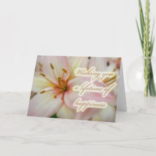 Hybrid Lilies Wedding Happiness Coordinating Items Card