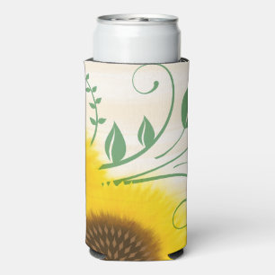 Hybrid Nouveau Sunflowers Seltzer Can Cooler