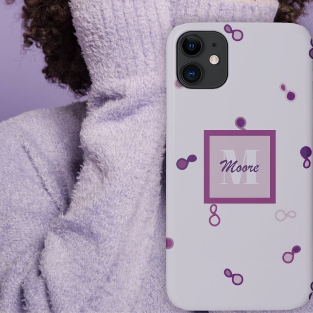 Hybrid Paisley Loosely Scattered - Purple Ombre Case-Mate iPhone Case (Hybrid Paisley Loosely Scattered - Purple Ombre by Leapfroglisics Shop)