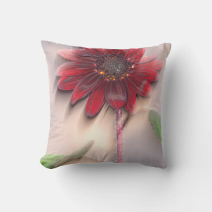 Hybrid sunflower blowing in the wind cushion