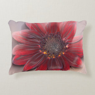 Hybrid sunflower blowing in the wind decorative cushion