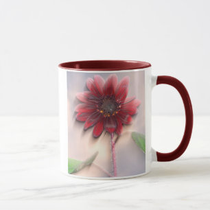 Hybrid sunflower blowing in the wind mug