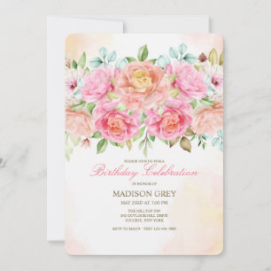 Hybrid Tea Roses  Invitation
