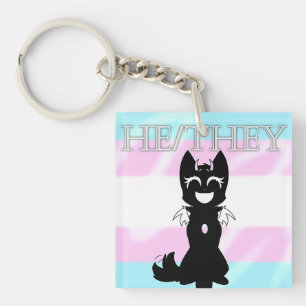 Hybrid Trans Keychain (He/They)