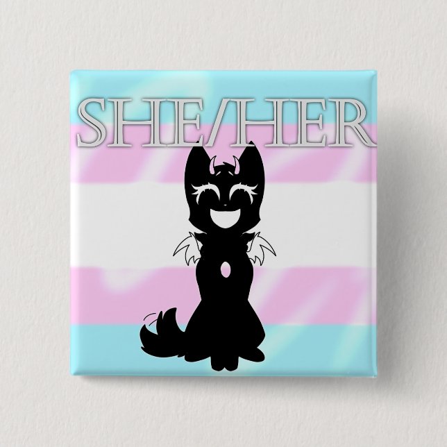 Hybrid Trans Pin (She/Her) (Front)