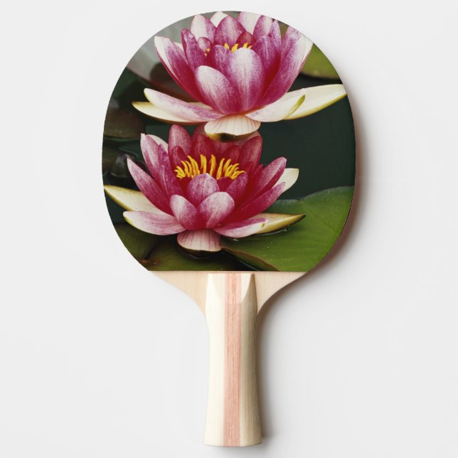 Hybrid water lilies ping pong paddle (Front)