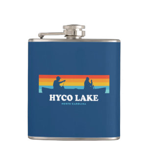 Hyco Lake North Carolina Canoe Hip Flask
