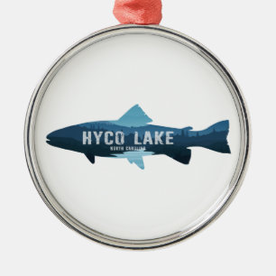 Hyco Lake North Carolina Fish Metal Ornament