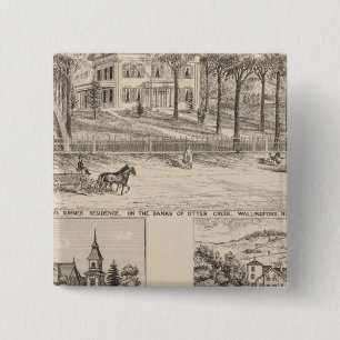Hyde Hotel in Wallingford 15 Cm Square Badge