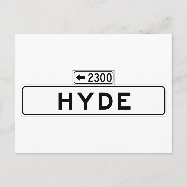 Hyde St., San Francisco Street Sign Postcard (Front)