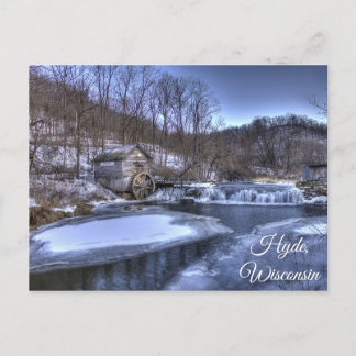 Hyde Wisconsin Mill Scenic View Postcard