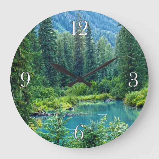 Hyder Alaska Scenic Forest & Lake Clock (Front)