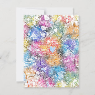 Hyderabad India City Map Postcard