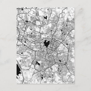 Hyderabad India Map Postcard
