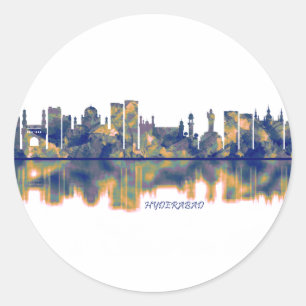 Hyderabad Skyline Classic Round Sticker