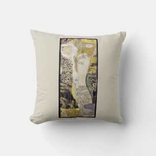 Hydra (aka Water Serpents I) by Gustav Klimt Cushion