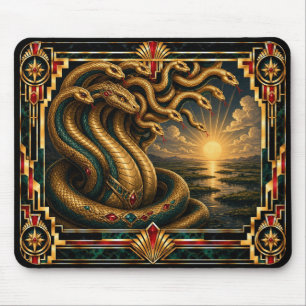 Hydra, Art Deco Mythical Mouse Pad
