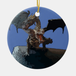 Hydra Dragon Ceramic Tree Decoration