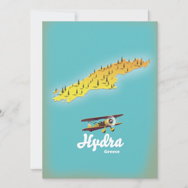 Hydra greece retro map (Front)