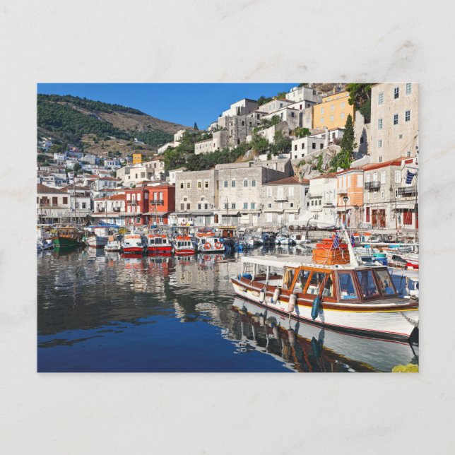 Hydra has surely the most picturesque harbour in G Postcard (Front)