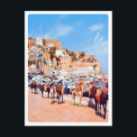 HYDRA - mules at the port Postcard<br><div class="desc">Here you will find the souvenir of your vacation. This category contains fridge magnets of many locations. This image contains a representation of the following places: Europe - Greece - Hydra - mules at the port. Impress friends and family with unique souvenirs from the big trip! Try us!</div>