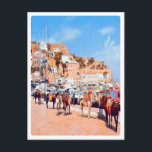 HYDRA - mules at the port Postcard<br><div class="desc">Here you will find the souvenir of your vacation. This category contains fridge magnets of many locations. This image contains a representation of the following places: Europe - Greece - Hydra - mules at the port. Impress friends and family with unique souvenirs from the big trip! Try us!</div>