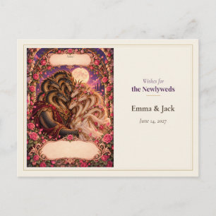 Hydra Wedding Guest Book Wishes Postcard