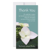 Hydrangea 1 Custom Sympathy Thank You Photo Card