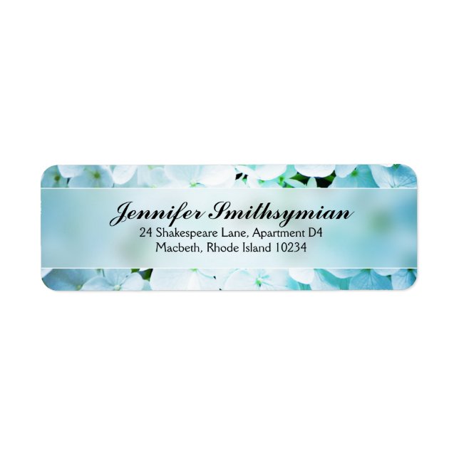 Hydrangea Address Label Return Address Label (Front)