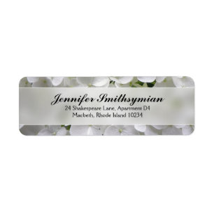 Hydrangea Address Label Return Address Label