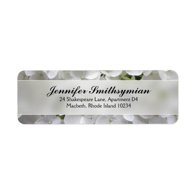 Hydrangea Address Label Return Address Label (Front)