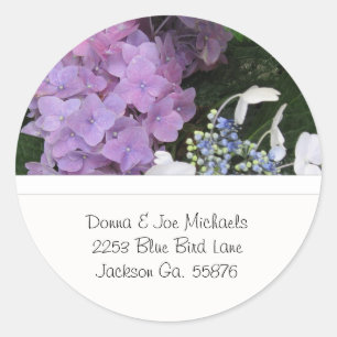 Hydrangea Address Stickers
