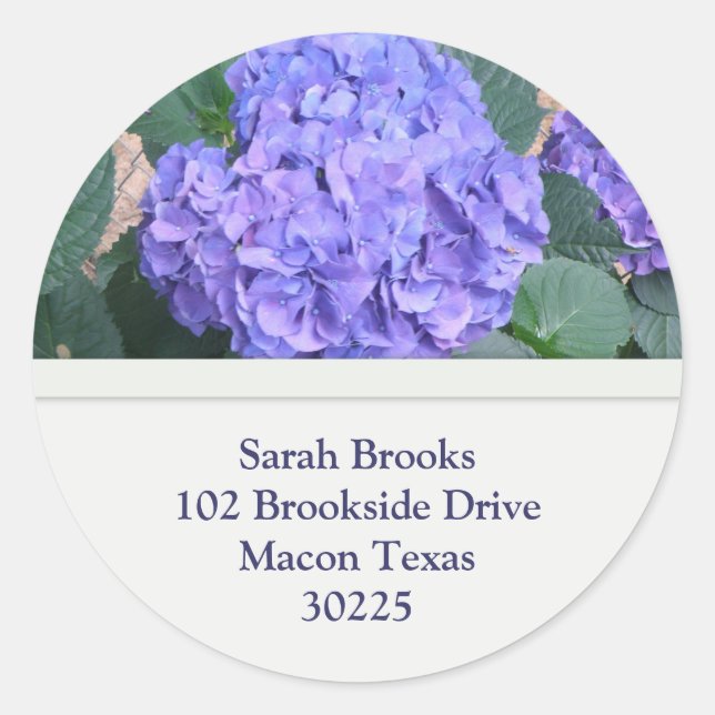 Hydrangea Address Stickers (Front)