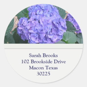 Hydrangea Address Stickers
