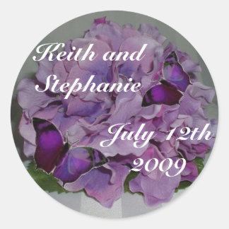 Hydrangea and butterfly envelope seal