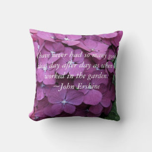 Hydrangea and Gardening Quote Cushion