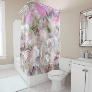 Hydrangea and Roses - Vintage Bouquet in Oil     Shower Curtain