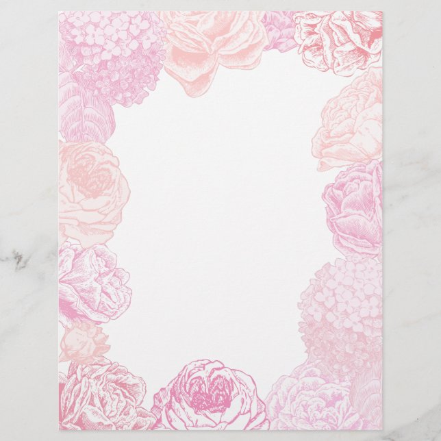 Hydrangea and Roses Wedding Stationery (Front)
