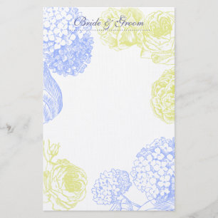 Hydrangea and Roses Wedding Stationery