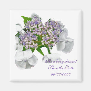 Hydrangea Baby Shower Save the Date Magnet