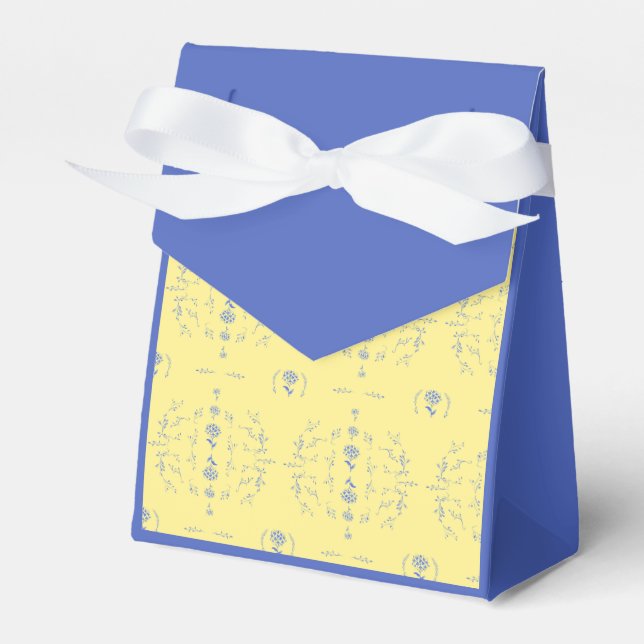 Hydrangea Block Baby Shower  Favour Box (Front Side)