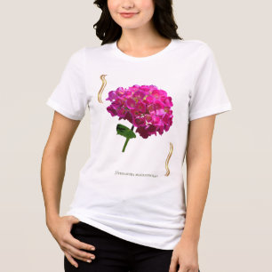 Hydrangea Bloom – Vintage Botanical Fuchsia Tri-Blend Shirt